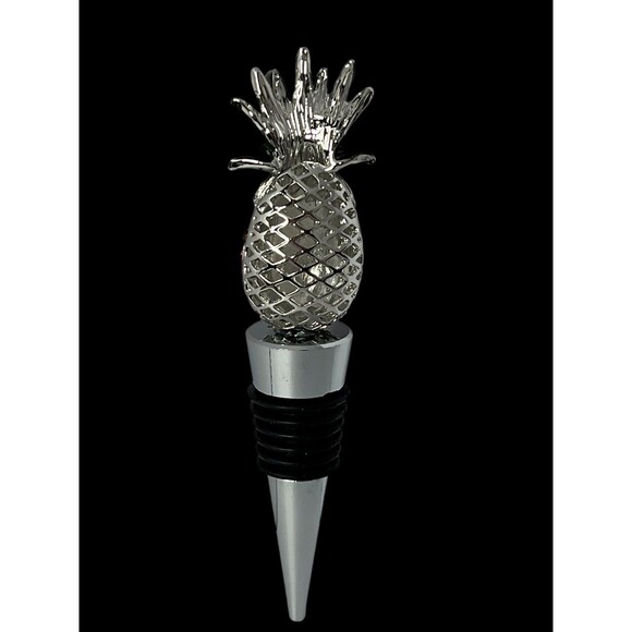 Chic Pineapple Wine Stopper - Shimmery Rhinestone Bottle Cap for Wine - Picture 4 of 5